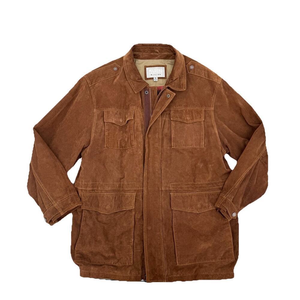 Wilson’s Leather M. Julian Military Jacket Mens Size XL Brown Suede Che Guevara